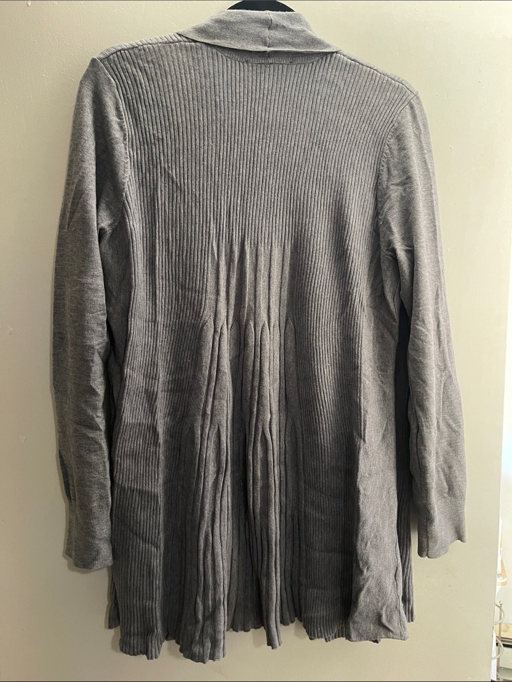 Cyrus Gray Ribbed Open-Front Cardigan - Picture 2 of 4